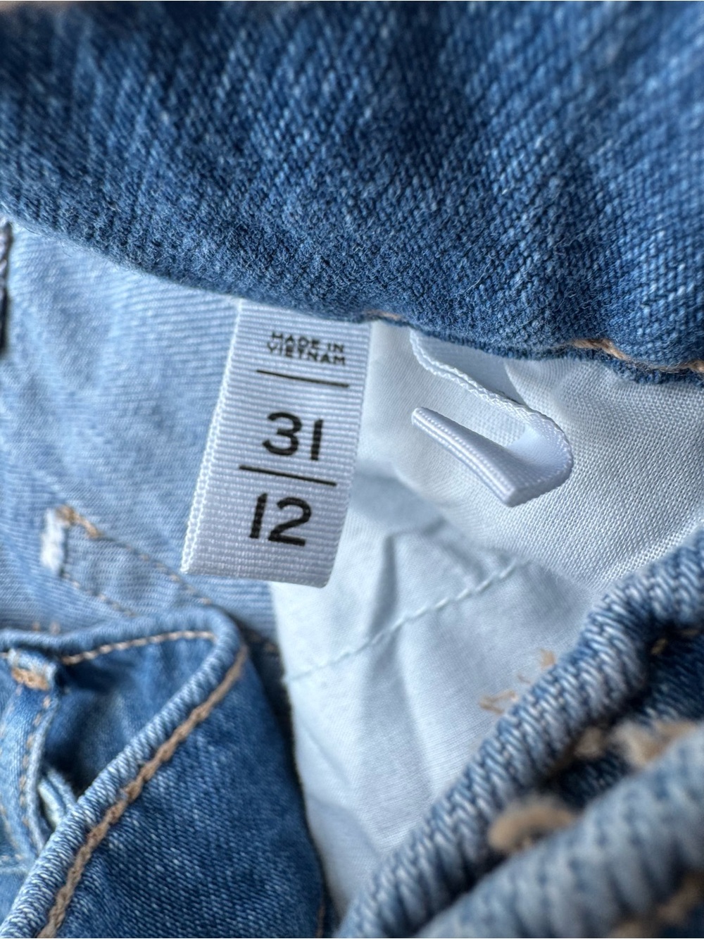 LOFT - Belted Light Blue Denim The Palazzo Wide Leg Flare Size 31 /12 - Picture 5 of 8